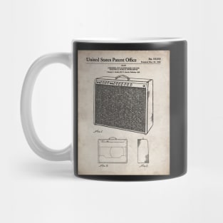 Guitar Amp Patent - Guitarist Band Musician Art - Antique Mug